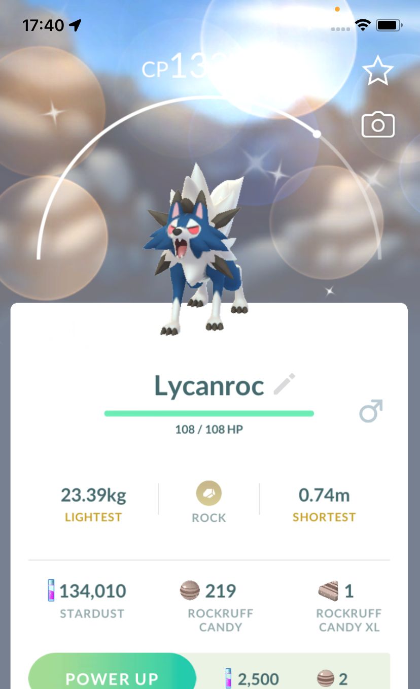 Shiny Lycanroc Dusk Form - Pokemon GO Trade Service