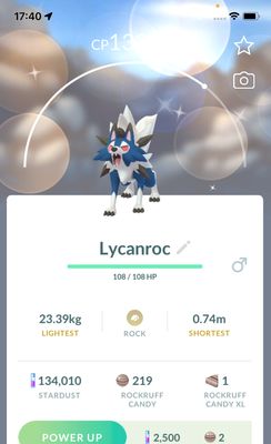 Shiny Lycanroc Dusk Form - Pokemon GO Trade Service
