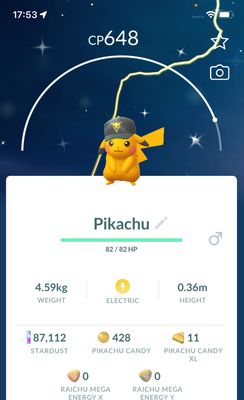 Shiny Pikachu Team Instinct Hat - Pokemon GO Trade