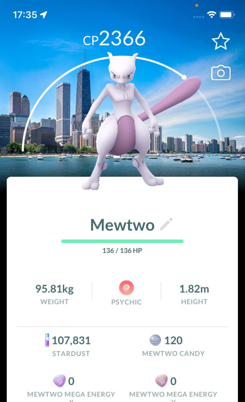 Mewtwo with Chicago Background Trade - Pokemon GO Trade