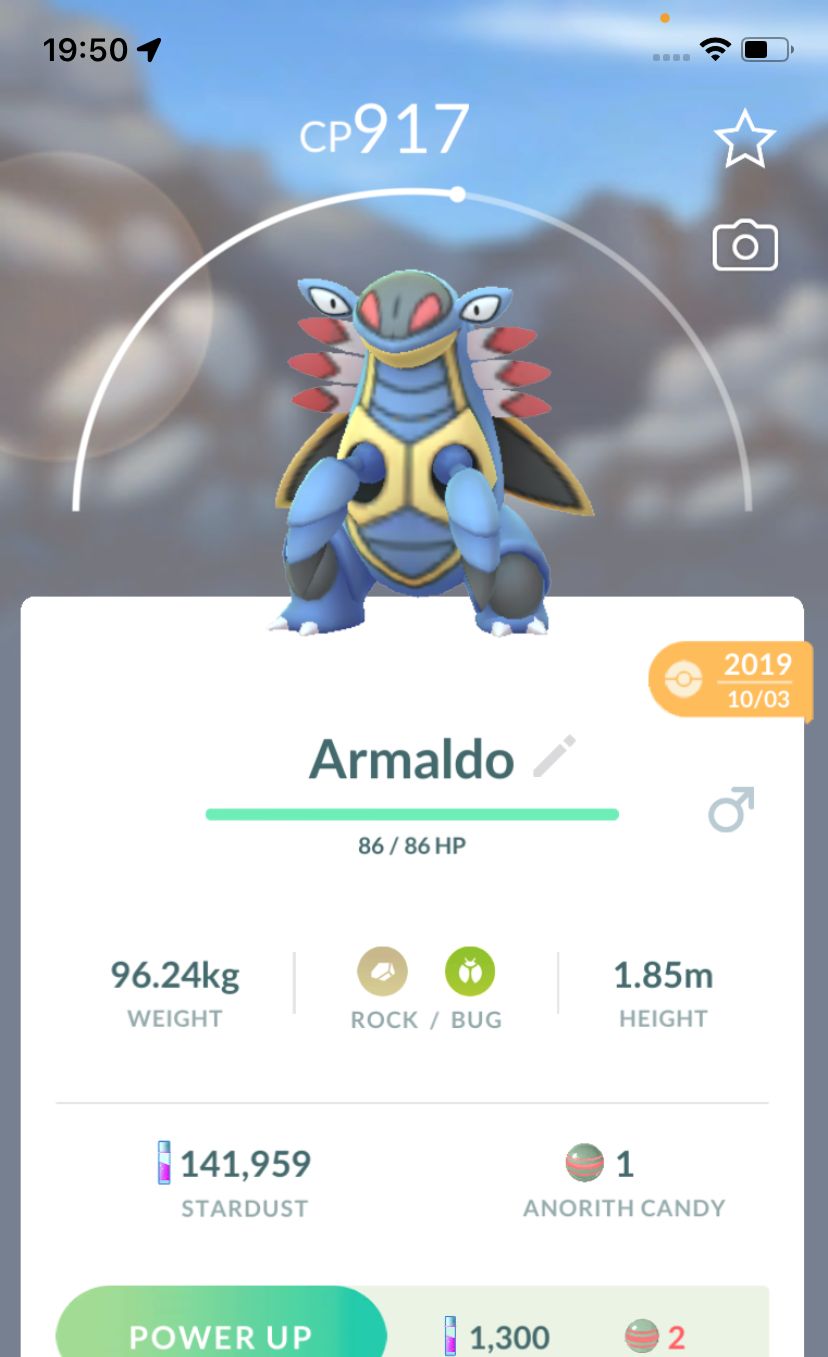 Armaldo 2019 (Guaranteed Lucky) - Pokemon GO Trade Service