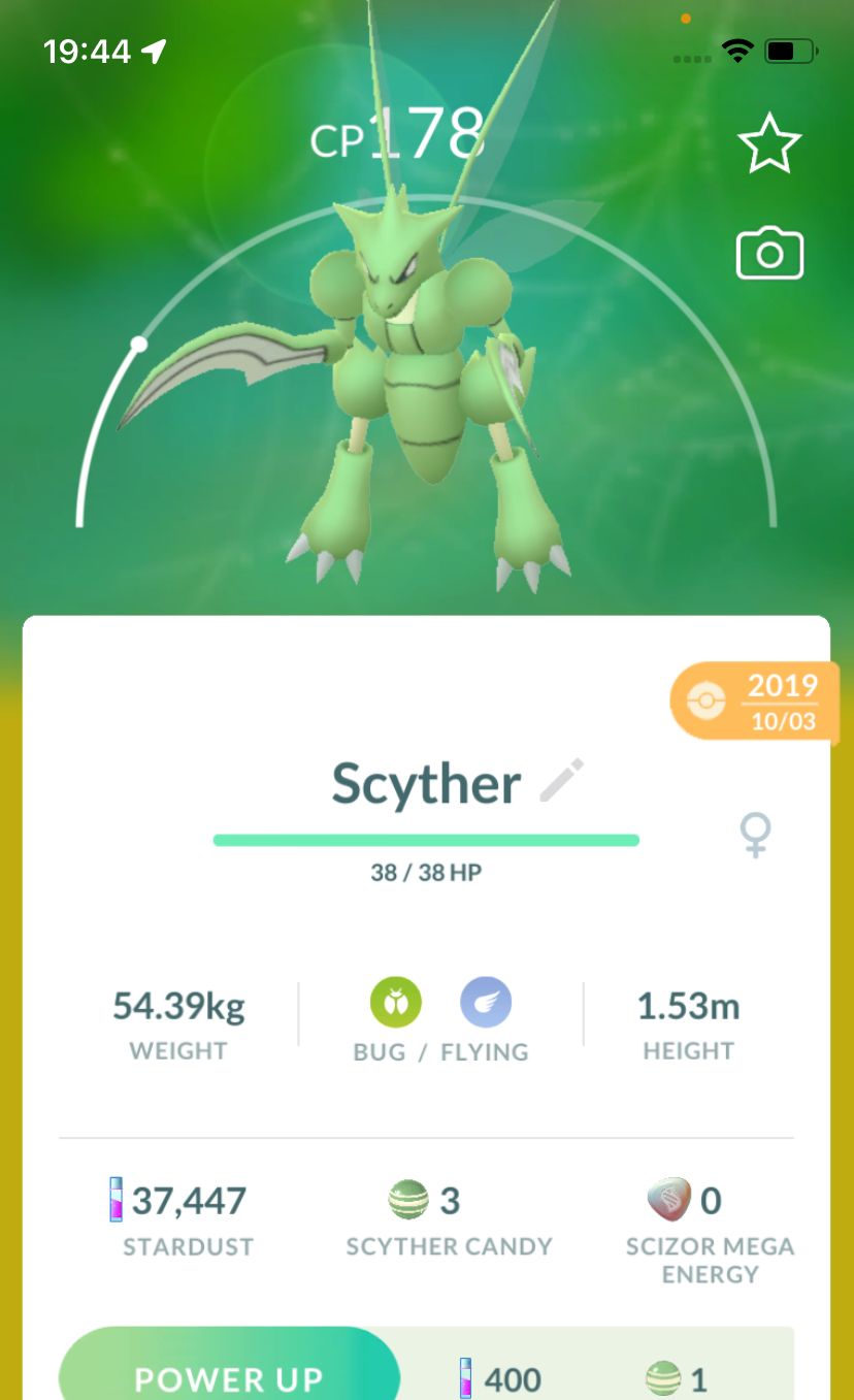 Scyther 2019 (Guaranteed Lucky) - Pokemon GO Trade Service