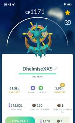 Dhelmise (XXL Height) - Pokemon GO Trade Service