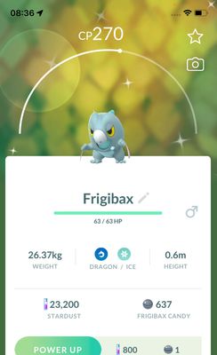Shiny Frigibax - Pokemon GO Trade Service