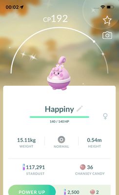 Shiny Happiny with Flowers - Pokemon GO Trade Service