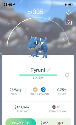 Shiny Tyrunt - Pokemon GO Trade Service