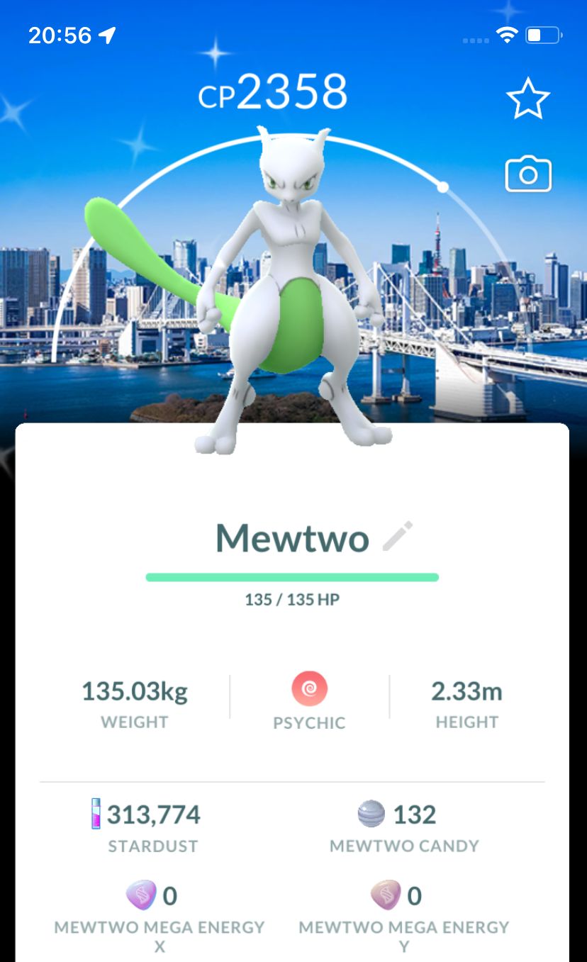 Shiny Mewtwo with Tokyo Background - Pokemon GO Trade Service
