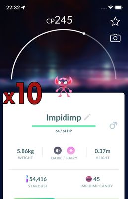 Impidimp Trades [x10] - Pokemon GO Trade