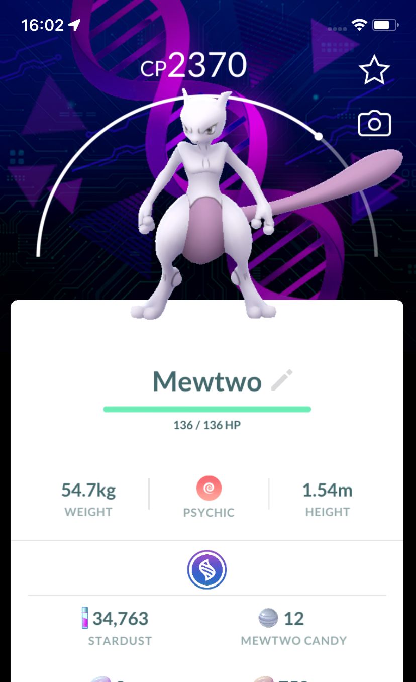 Mewtwo with DNA Background Trade - Pokemon GO Trade
