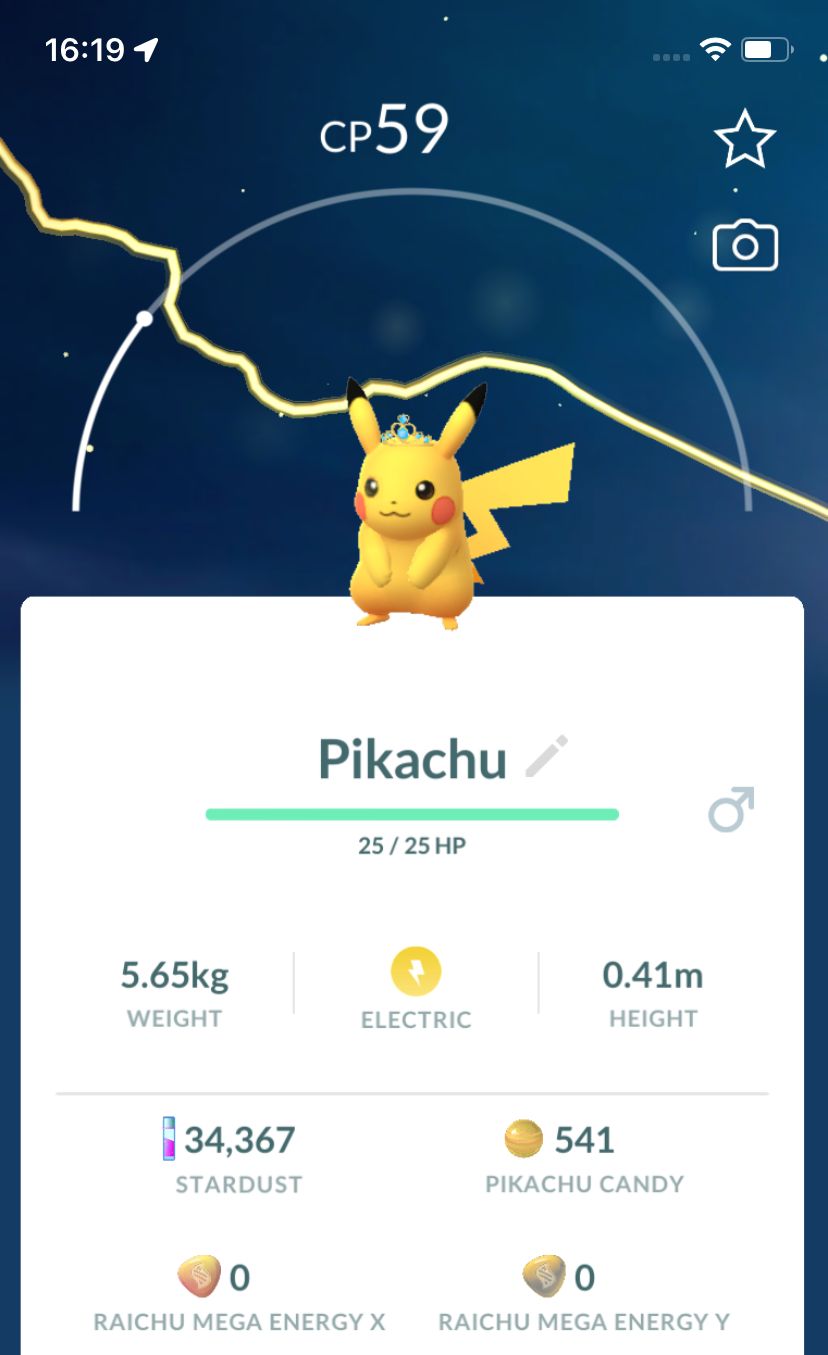 Pikachu with Aquamarine Crown Trade - Pokemon GO Trade