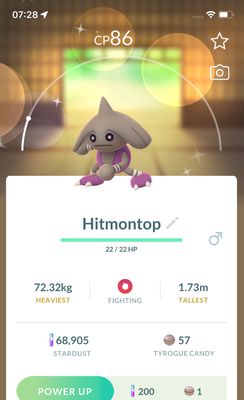 Shiny Hitmontop trade - Pokemon GO Trade Service