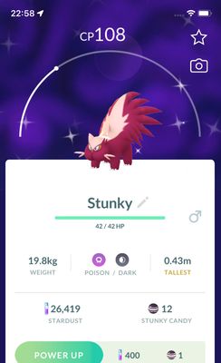 Shiny Stunky trade - Pokemon GO Trade Service