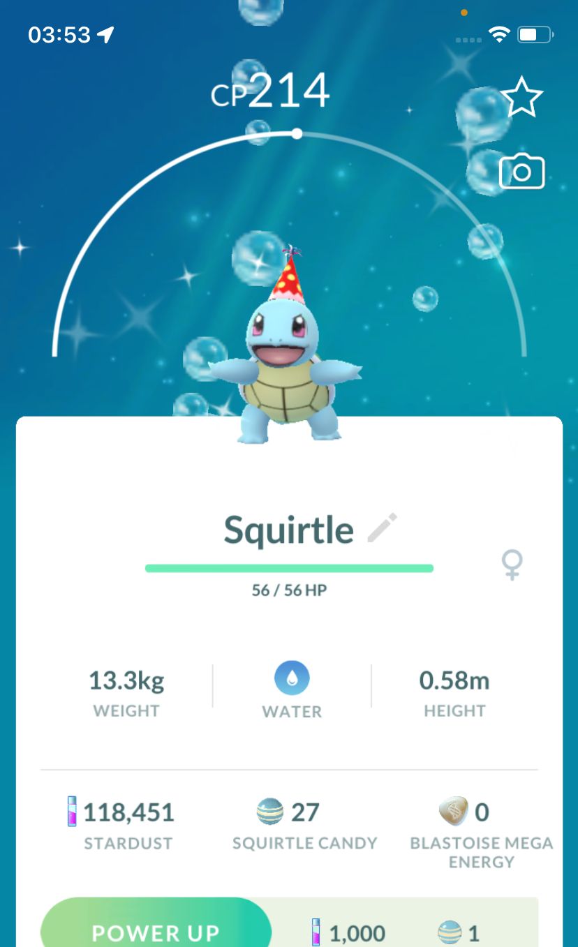 Shiny Squirtle (Party Hat) trade - Pokemon GO Trade Service