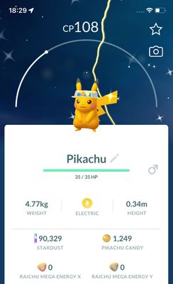 Shiny Pikachu with Crown of Flowers - Pokemon GO Trade