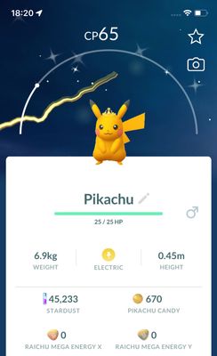 Shiny Pikachu with Pyrite Crown - Pokemon GO Trade