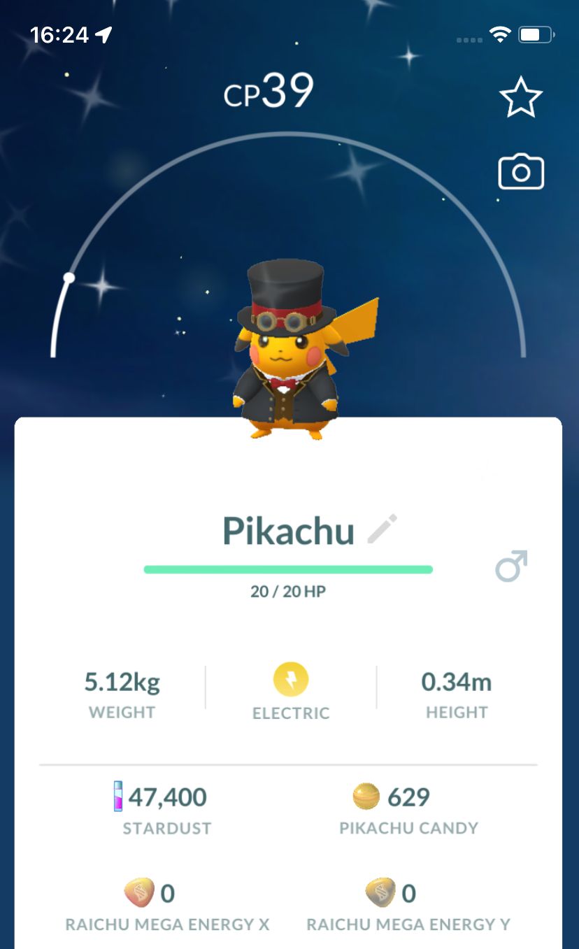 Shiny Pikachu with Red Dapper - Pokemon GO Trade