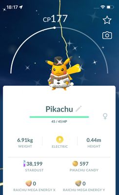 Shiny Pikachu Winter Carnival - Pokemon GO Trade