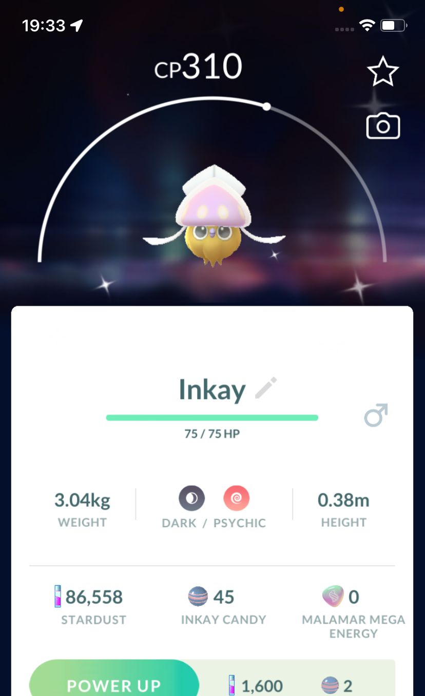 Shiny Inkay trade - Pokemon GO Trade Service