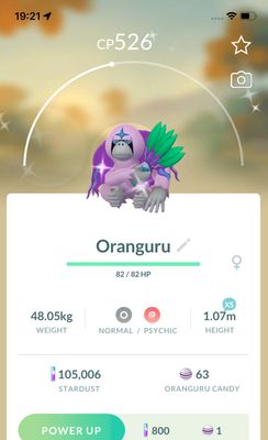 Shiny Oranguru trade - Pokemon GO Trade Service