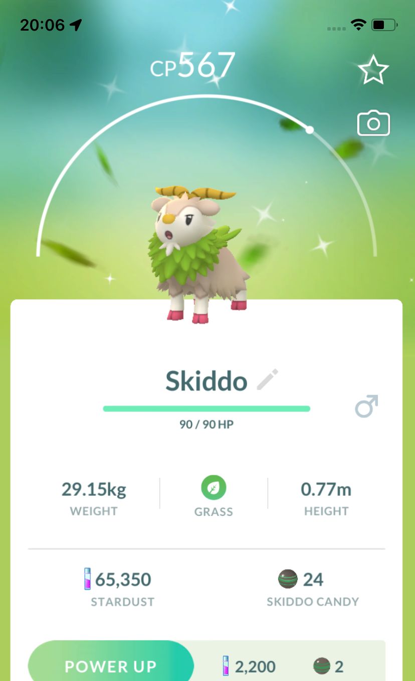 Shiny Skiddo trade - Pokemon GO Trade Service