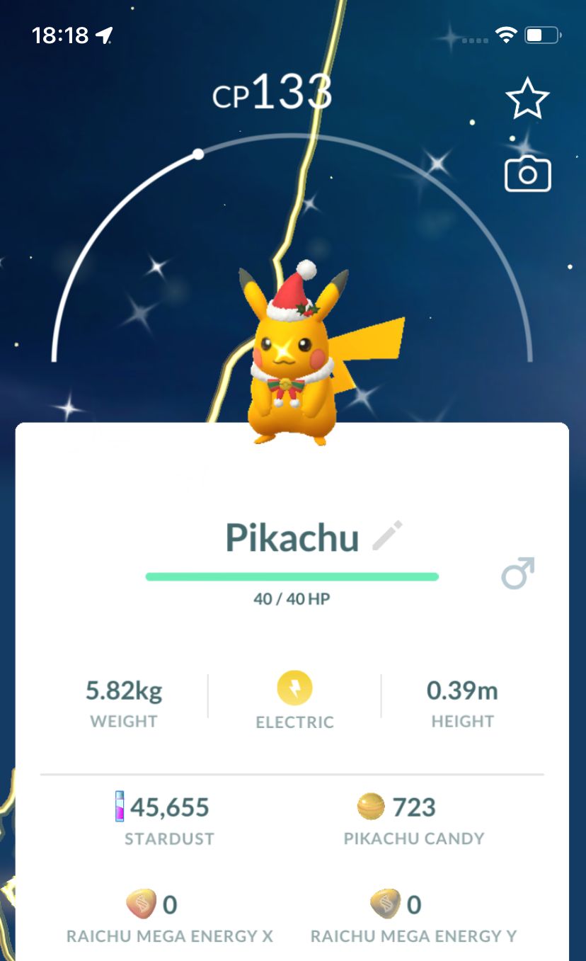 Shiny Pikachu Holiday Attire - Pokemon GO Trade