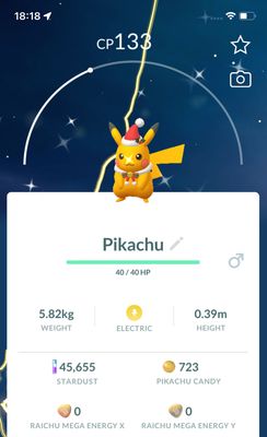 Shiny Pikachu Holiday Attire - Pokemon GO Trade