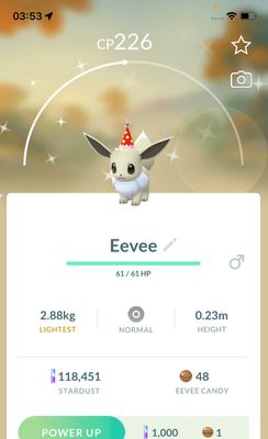 Shiny Eevee (Party Hat) trade - Pokemon GO Trade Service