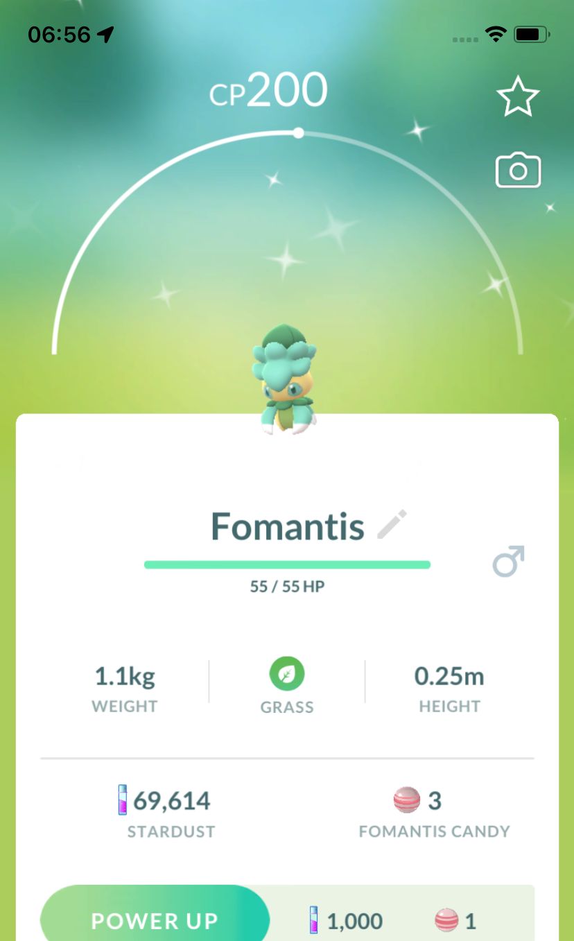 Shiny Fomantis trade - Pokemon GO Trade Service