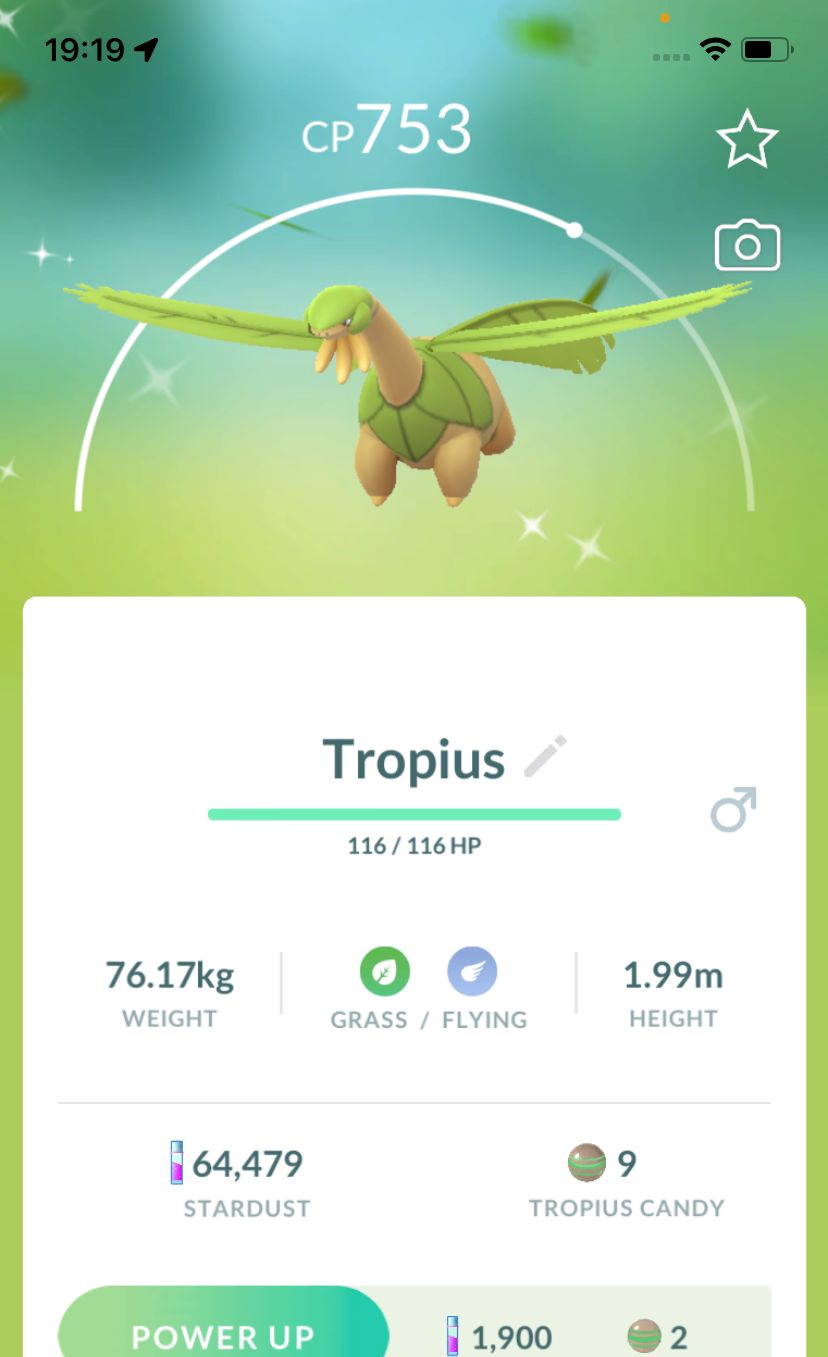 Shiny Tropius trade - Pokemon GO Trade Service