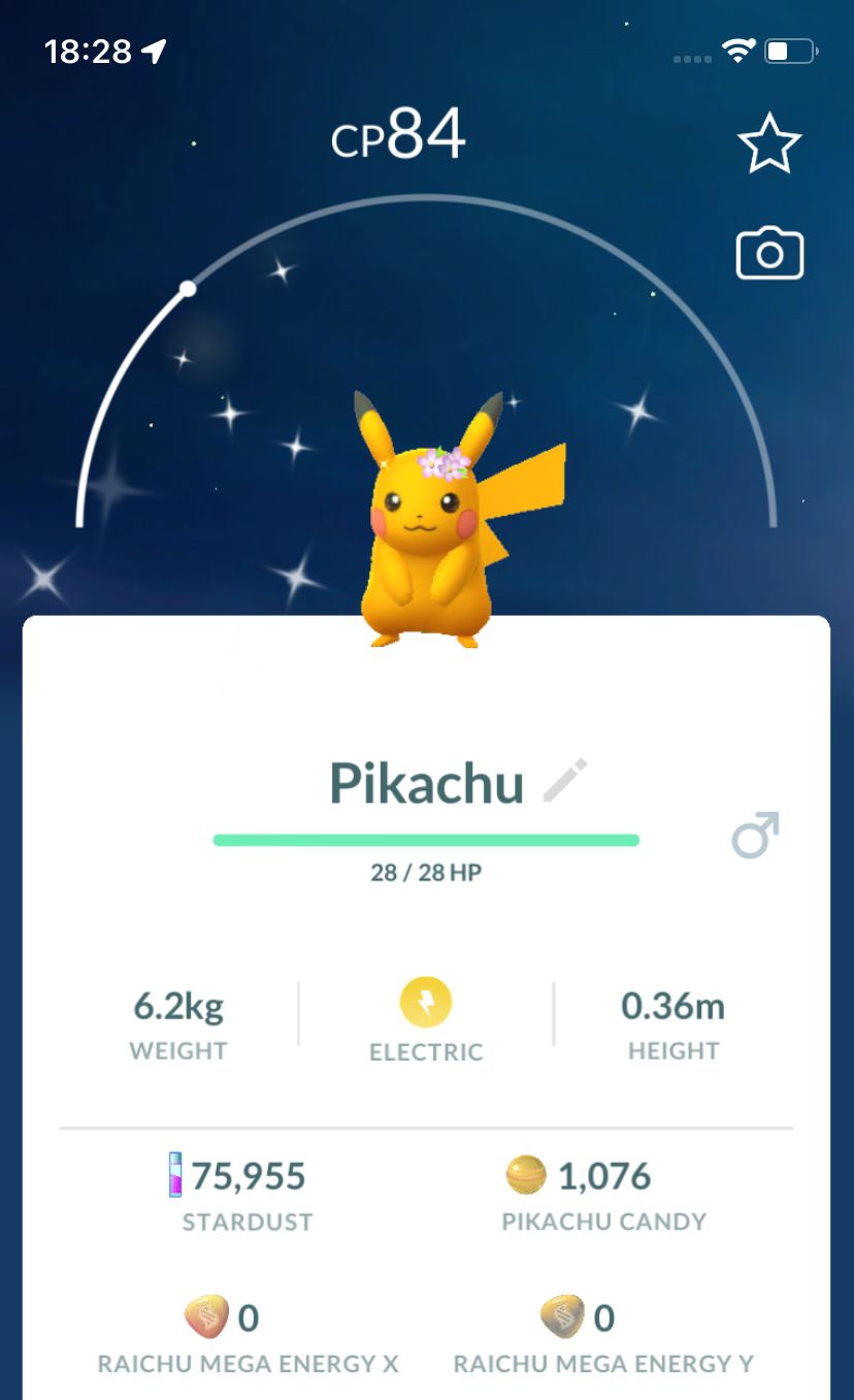 Shiny Pikachu with Flowers - Pokemon GO Trade