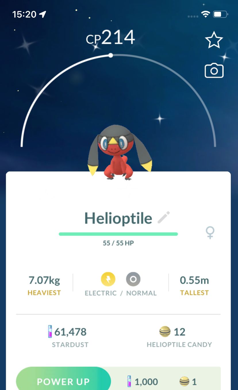Shiny Helioptile trade - Pokemon GO Trade Service