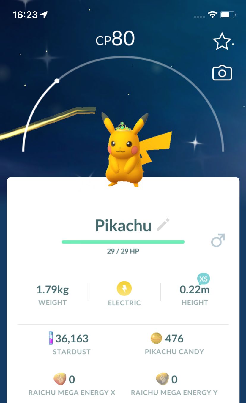 Shiny Pikachu with Malachite Crown - Pokemon GO Trade