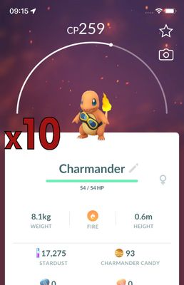 Charmander with Googles [x10] - Pokemon GO Trade Service