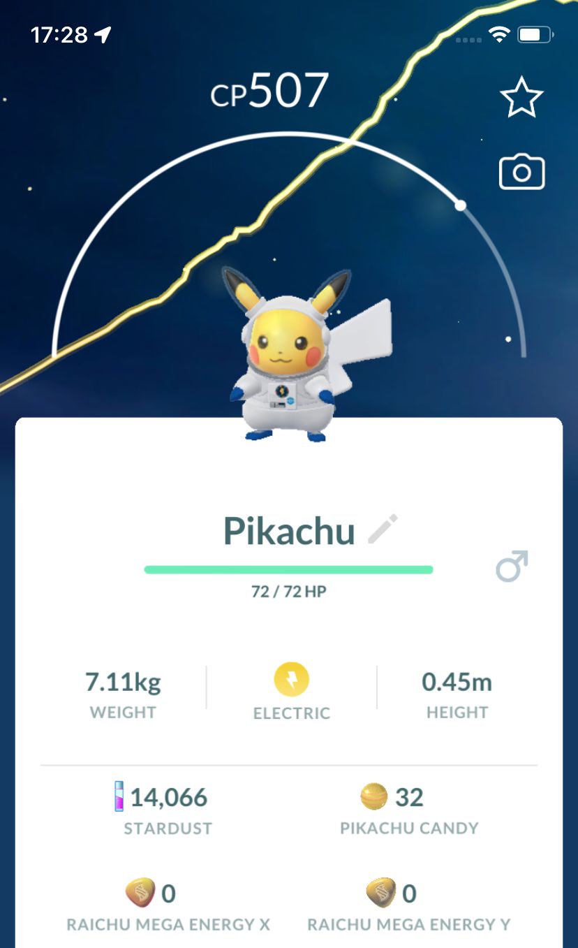 Pikachu Astronaut Costumes Trade - Pokemon GO Trade Service