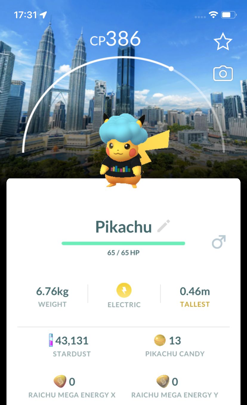 Pikachu PokeXciting Malaysia + Background Trade - Pokemon GO Trade Service