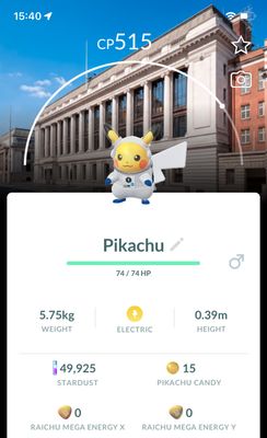 Pikachu Astronaut with London Museum Background Trade - Pokemon GO Trade