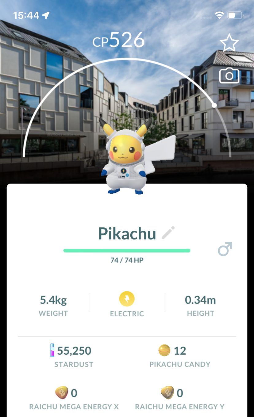 Pikachu Astronaut with Núremberg Museum Background Trade - Pokemon GO Trade