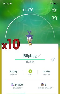 Blipbug Trades [x10] - Pokemon GO Trade
