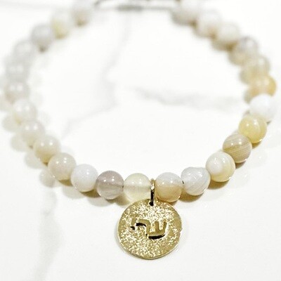 “Absolute Certainty” White Agate Crystal Bracelet