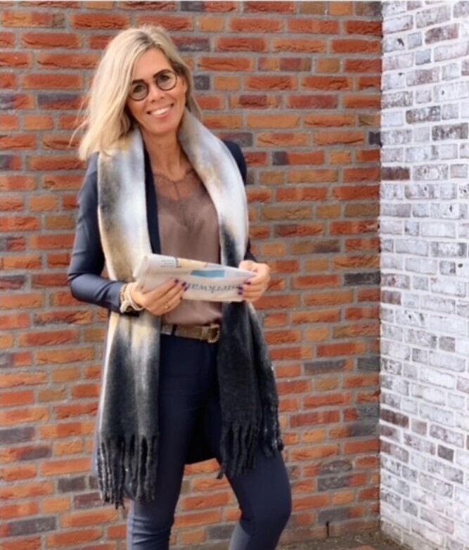Yaya Cupro blend singlet met kant