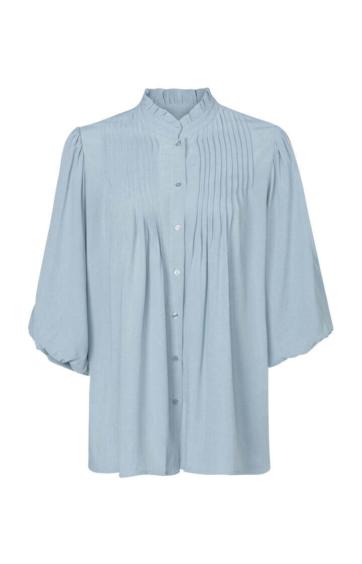Yaya Blouse met Hoge Hals en Ruches