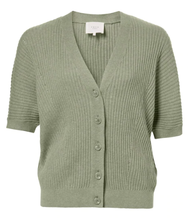 Yaya Batwing Vestje In rib Texturen