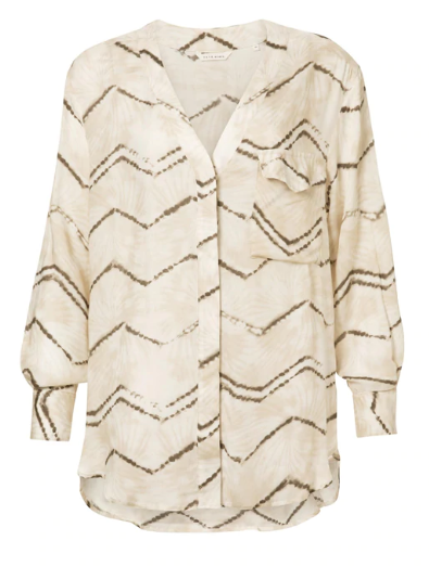 Yaya V-hals Blouse Met Print