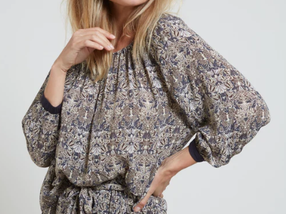 Yaya Off Shoulder Top Met Bloemprint