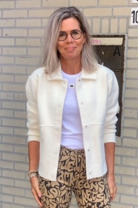 Yaya tricot jasje met lange mouwen
