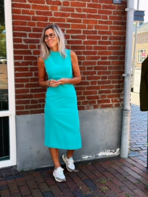 FRENCH CONNECTION Echo Crepe Neck Dress