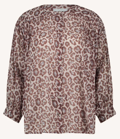 By-Bar Pink Cheetah Blouse
