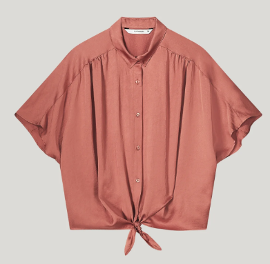 Summum Boxy blouse met strikdetail