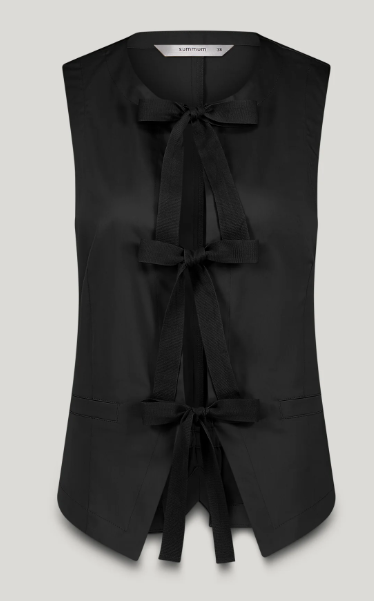 Summum Gatailleerd Gilet Met Striksluiting