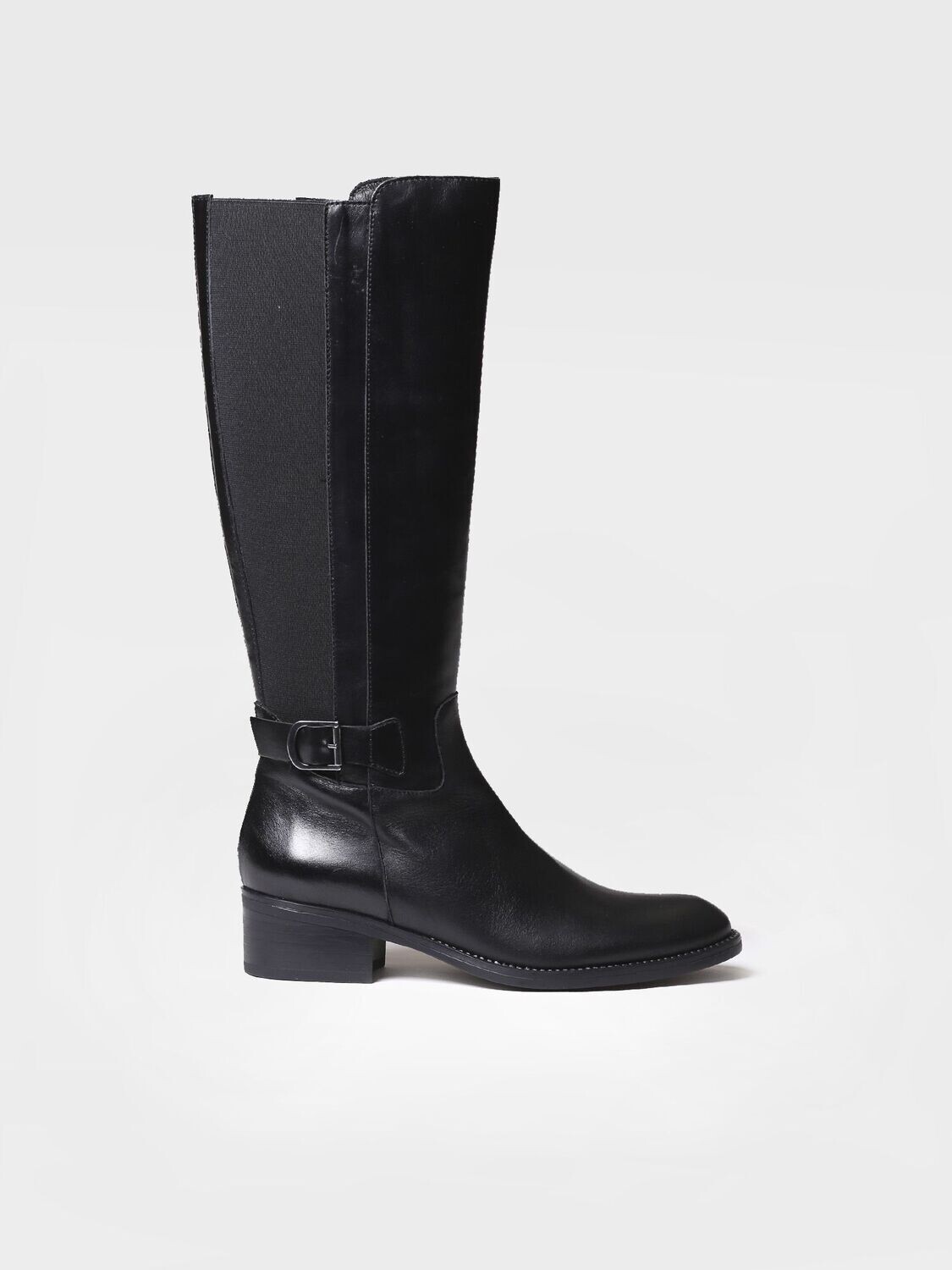 Bota de cuero para mujer TACOMA-P - NEGRO